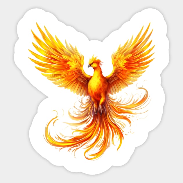 Majestic phoenix Sticker by ElusiveArt